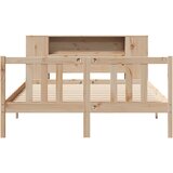  Krevet s regalom za knjige bez madraca 135x190 cm od borovine | shoptok.hr
