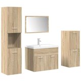  5-dijelni set kupaonskog namještaja boja hrasta sonome drveni | shoptok.hr