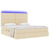  LED krevet za pohranu s madracem Krema 180 x 200 cm Tkanina 204 x 180 x 128 cm | Shoptok.si
