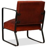 Lounge stolica od prave kože smeđa | shoptok.hr
