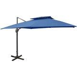  Konzolni suncobran s dvostrukim vrhom 300 x 300 cm azurni Cijene