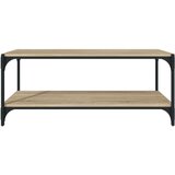 TV ormarić boja hrasta 100x33x41 cm konstruirano drvo i čelik | shoptok.hr