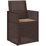  Vrtne stolice za blagovanje 2 pcs Smeđa i sivosmeđa PP | shoptok.hr