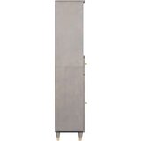 vidaXL Ormarić / Komoda Siva 38 x 33.5 x 160 cm Čvrsto drvo manga | shoptok.hr