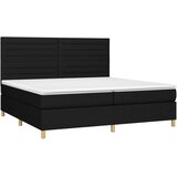  box spring s madracem LED crni 200x200 cm od tkanine | shoptok.hr