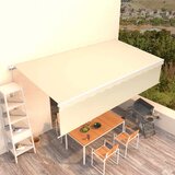 Tenda na ručno uvlačenje s roletom 6 x 3 m krem | shoptok.hr