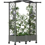  Povišeni krevet s mrežom i krovom Svjetlosiva 124 x 40 x 129 cm - Svjetlosiva 124 x 40 x 135 cm s krovom u obliku lukova (2 bočn | shoptok.hr
