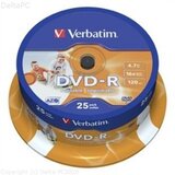  DVD-R VERBATIM 4.7GB 16X SPINDLE 25 KOM PRINTABLE Cijene