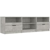 Maison Chic TV omarica - TV stojalo - Televizijska omarica betonsko siva 150x33,5x45 cm konstruiran les, (21699766) Cene