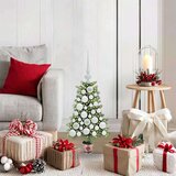 vidaXL Božično drevo med 150 LED z stojalom Zelena 65 cm PE | Shoptok.si