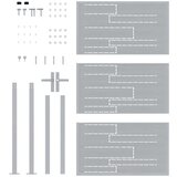  Dvorišna vrata - Vrtna vrata Srebrno 100 x 150 cm Nehrđajući čelik | shoptok.hr