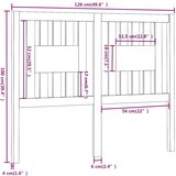  Uzglavlje smeđa boja meda 126 x 4 x 100 cm od masivne borovine | Eponuda.com