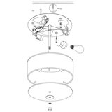 Eglo 94921 - plafonsko svetlo pasteri 3xE27/25W/230V | Eponuda.com