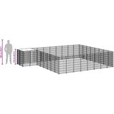  Kavez za pse crni 20,57 m² čelični | shoptok.hr