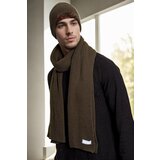 Dewberry 35261 Mens Scarf Beret Set-Khaki | shoptok.hr