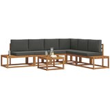  Set vanjskih sofa s jastukom 7 Komad Prirodna i antracit | shoptok.hr