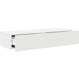 vidaXL Stenska polica s predali bel 100x36x19 cm inženirski les | Shoptok.si