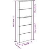 Ormarić za cipele s ogledalom 5 razina crni 63 x 17 x 169,5 cm | shoptok.hr