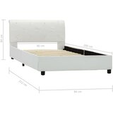  Okvir za krevet od umjetne kože bijeli 90 x 200 cm | shoptok.hr