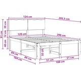  Krevetni okvir s uzglavljem ROSTOCK Bijela 120 x 200 cm | shoptok.hr