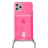  Summer silikonski ovitek z vrvico za iPhone 11 - pink Cene