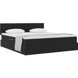  Postelja s shranjevanjem z vzmetnico Črna 90 x 200 cm, (5000100193) | Shoptok.si