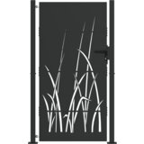 vidaXL Vrtna vrata Crna 105 x 175 cm Čelik s praškastim premazom | shoptok.hr