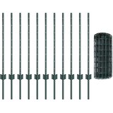 Euro ograda s postom 25 x 0,8 m Čelik premazan PVC-om Zelena | shoptok.hr