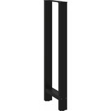  Noge za barski stol Crne 2 kom 40 x (110-111) cm Čelične | shoptok.hr