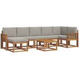  Set vanjskih sofa 8 kom. Prirodna i svijetlo siva | shoptok.hr