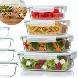 springos set staklenih posuda za hranu s poklopcem, 4 kom, 3,4 l | shoptok.hr