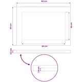 Pravokutni stolni vrh 80 x 50 x 3,2 cm Pravokutni | shoptok.hr