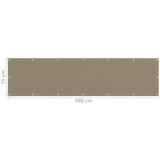 Balkonski zastor smeđe-sivi 75 x 300 cm HDPE | Shoptok.si