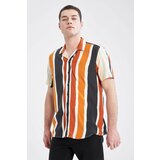 Defacto Regular Fit Short Sleeve Colour Block Striped Shirt Cene