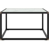 vidaXL stolić za kavu crni s bijelim mramornim staklom 60 x 60 x 35 cm | shoptok.hr