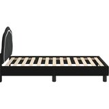 Krevet za djecu s uzglavljem Crna 80 x 160 cm Baršun | Eponuda.com