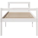 Krevet za starije s uzglavljem bijeli 90x190 cm borovina | Eponuda.com