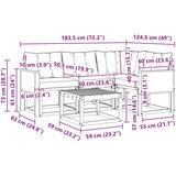  Set vanjskih sofa 5 kom. Prirodna i bež | shoptok.hr