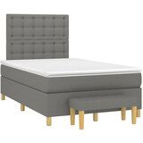 vidaXL Krevet box spring s madracem tamnosivi 120 x 190 cm tkanina | shoptok.hr