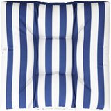  Jastuk za palete plavo-bijeli prugasti 70x70x12 cm od tkanine | shoptok.hr