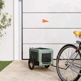 Prikolica za bicikl za ljubimce sivo-crna od tkanine i željeza | shoptok.hr