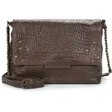 Torbe za čez ramo PCFELIZIA LEATHER LARGE CROSS BODY Kostanjeva