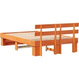  Krevetna konstrukcija s uzglavljem Vosak smeđa 120 x 190 cm | shoptok.hr