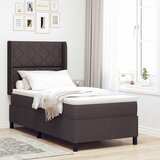  LED Box Spring Krevet Tamno smeđa 100 x 200 cm tkanina | shoptok.hr