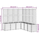  Vrtna sadilica s rešetkom bijela 160 x 160 x 140 cm PP | shoptok.hr