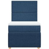 vidaXL Krevet s oprugama i madracem plavi 90 x 190 cm od tkanine | shoptok.hr