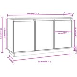  Komoda bijela 111x34x60 cm od masivne borovine | shoptok.hr