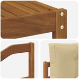  Set vanjskih sofa 6 kom. Prirodna i bež Smeđa 325 x 166,5 x 73 cm | shoptok.hr