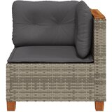  Kutna vrtna sofa od poliratana s jastucima siva | shoptok.hr
