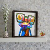  slika šarena žaba sa ramom, 33x33 cm cene